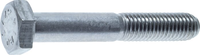 Zgleden uprizoritev: Hexagon head screw DIN 931 / ISO 4014 (galvanised steel 8.8)