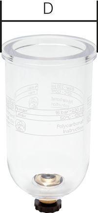 Zgleden uprizoritev: Replacement container for filters & filter regulators - Mini & Standard, type BDF 33