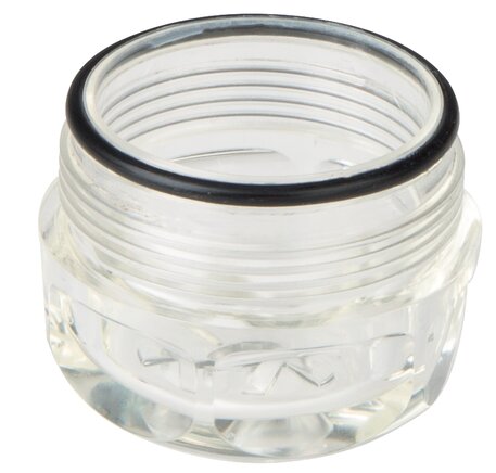 Zgleden uprizoritev: Sieve cup for filter pressure reducer, transparent