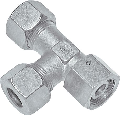Zgleden uprizoritev: Adjustable L-connection fitting with sealing cone & O-ring, galvanised steel