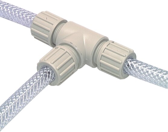 Exemplary representation: T-connector for fabric hose TX, polypropylene