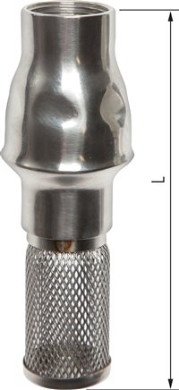 Zgleden uprizoritev: Foot valve, lightweight design, stainless steel