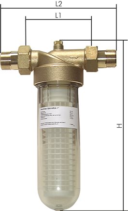 Exemplarische Darstellung: Feinfilter für Trinkwasser, R 3/4" bis R 1 1/4"