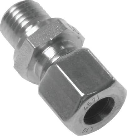 Zgleden uprizoritev: Straight screw-in fitting with elastomer seal, metric, 1.4571