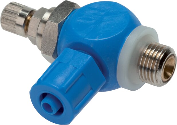 Zgleden uprizoritev: Throttle check valve with knurled screw and lock nut