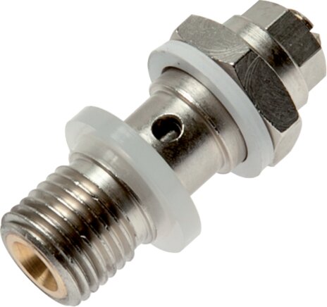 Zgleden uprizoritev: Hollow screw throttle check valve with slotted screw and lock nut