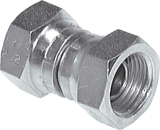 Zgleden uprizoritev: Straight screw connection with G-thread (60° universal sealing cone, female), galvanised steel