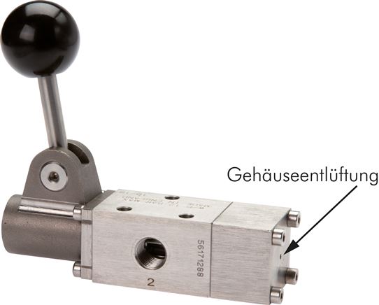 Zgleden uprizoritev: 3/2-way hand lever valve