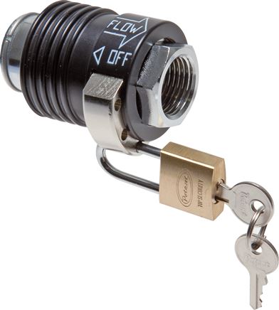 Exemplary representation: Manual slide valve nickel-plated brass, safety version