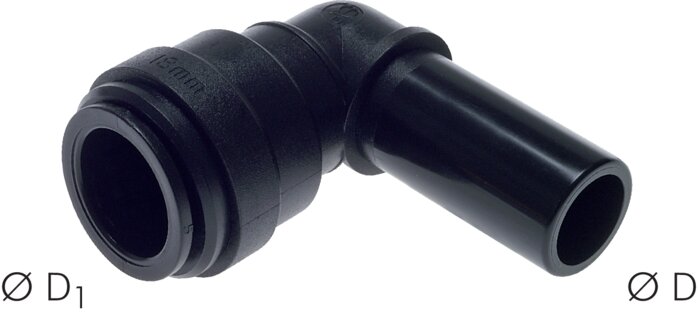 Exemplary representation: Big L-connector with push-in nipple, Ø 15 - 28 mm