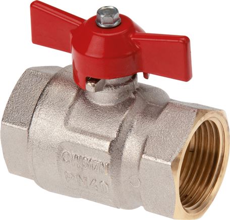 Zgleden uprizoritev: 2-part ball valve, full bore, short design, toggle handle