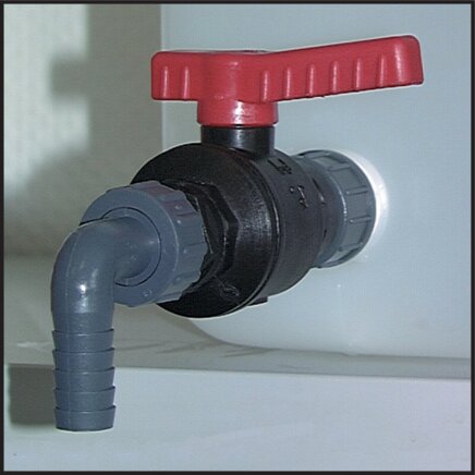 Application examples: Drain ball valve closed
