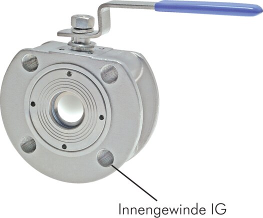 Exemplary representation: Stainless steel compact flanged ball valve