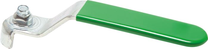 Exemplarische Darstellung: Kombigriff für Kugelhahn, Flachstahl, grün