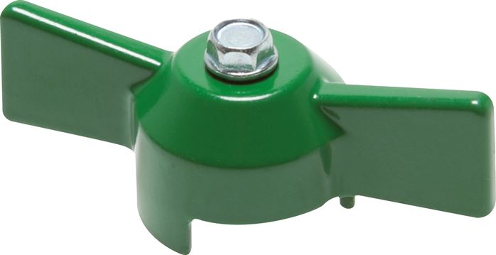 Zgleden uprizoritev: Combination handle for ball valve, toggle, green
