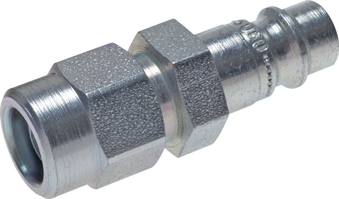 Zgleden uprizoritev: Coupling plug with union nut (Stream-Line), hardened galvanised steel