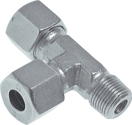 Zgleden uprizoritev: L-screw-in fitting, metric, galvanised steel