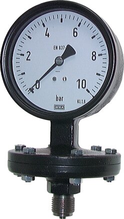 Exemplary representation: Vertical diaphragm pressure gauge
