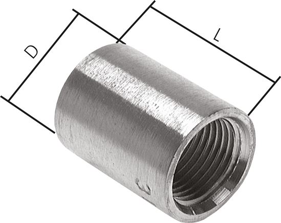 Zgleden uprizoritev: Sleeve / half sleeve for welding, (EN 10241 / DIN 2986), 1.4571
