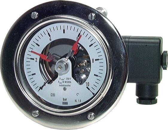 Zgleden uprizoritev: Safety contact pressure gauge, horizontal