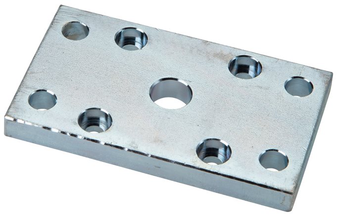 Zgleden uprizoritev: Flange mounting (front or rear) for UNITOP compact cylinder, galvanised steel