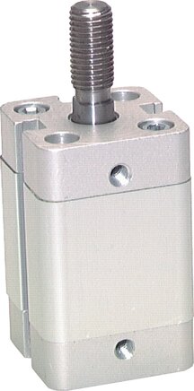 Zgleden uprizoritev: Compact cylinder, double-acting, piston rod with male thread