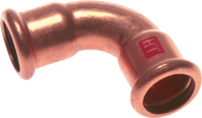 Exemplary representation: 90° bend with internal press end & external press end copper / copper alloy
