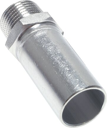 Exemplary representation: Adapter nipple with external press end & male thread stainless steel