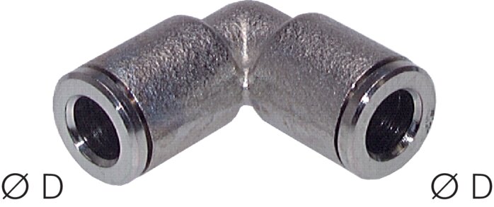 Zgleden uprizoritev: Angular connector, C series, nickel-plated brass