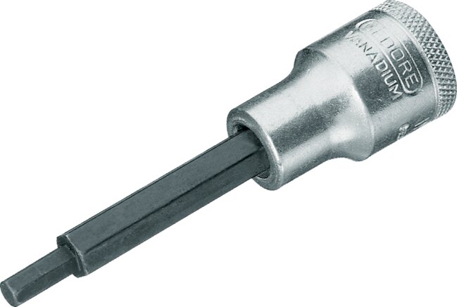 Zgleden uprizoritev: Screwdriver bit socket for hexagon socket screws (DIN 7422), long