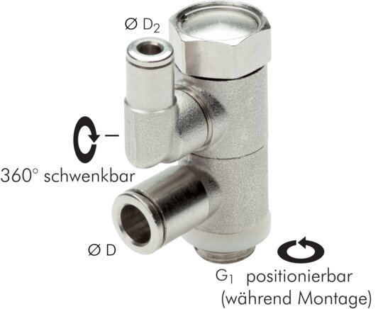 Zgleden uprizoritev: Pilot-operated check valve with manual override, nickel-plated brass
