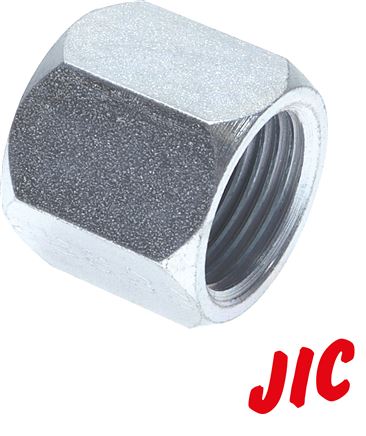 Zgleden uprizoritev: Closing screw connection with JIC thread (female), galvanised steel