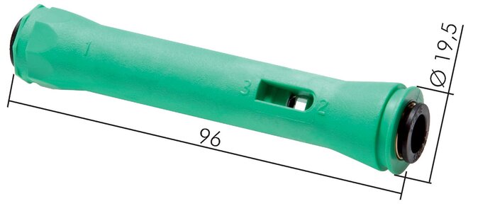 Zgleden uprizoritev: Inline-Ejektor mit Steckanschluss, Bauform "MEDIUM"