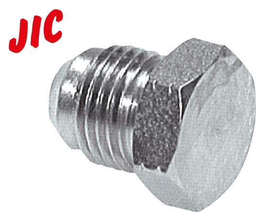 Zgleden uprizoritev: Closing screw connection, with JIC thread (male), galvanised steel