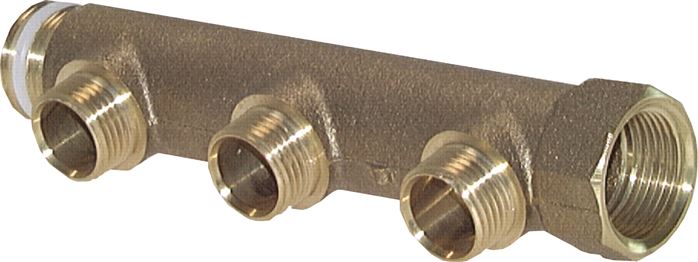 Zgleden uprizoritev: 3 outlets with male thread on the extraction point, brass