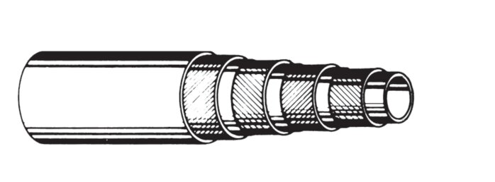 Exemplary representation: 4 SH hydraulic hose