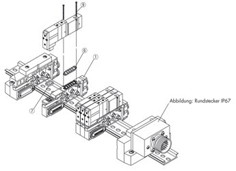 Exemplarische Darstellung: SV2000-50-4A-C8 (SV2000-50-4A-C8)   &   SX3000-57-4 (SX3000-57-4)   &   SX5000-57-6 (SX5000-57-6)  & ...