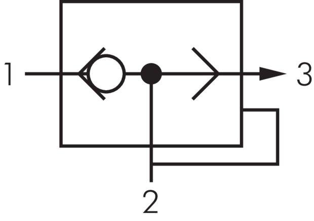Schematic symbol: Quick exhaust valve